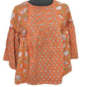 Rachel Zoe 100% Cotton Floral Blouse